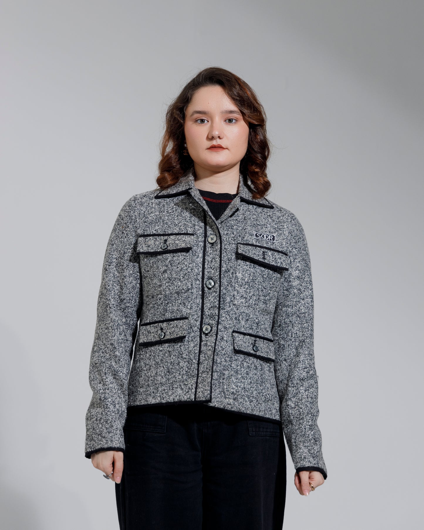 The Bastion Salt & Pepper Tweed Field Jacket