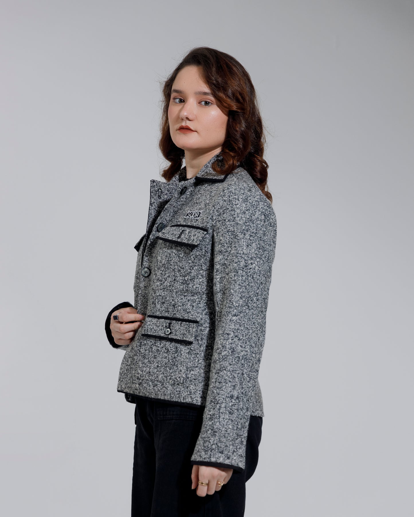 The Bastion Salt & Pepper Tweed Field Jacket