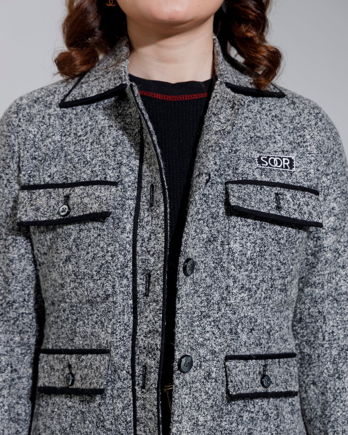 The Bastion Salt & Pepper Tweed Field Jacket